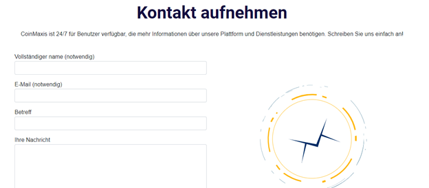 Das Anfrageformular der Plattform