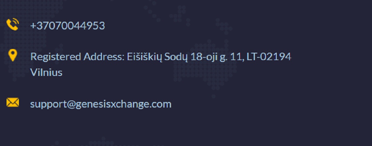 Genesis Exchange support