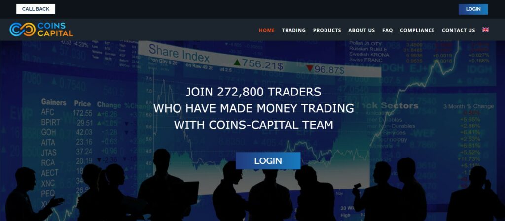 Coins Capital website