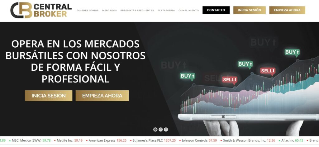 Central Broker website