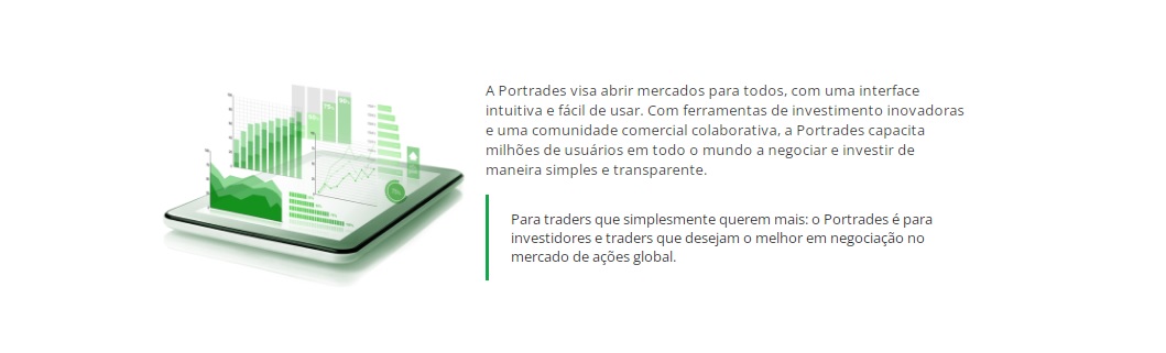 Texto explicando o objetivo da Portadres para oferecer uma interface amigável de uso