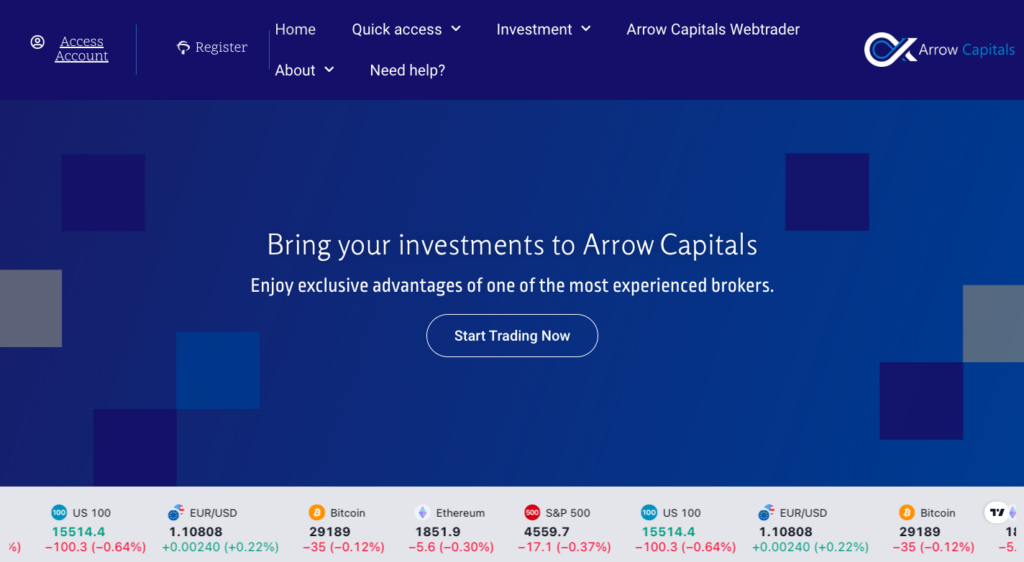 Arrow Capitals trading platform