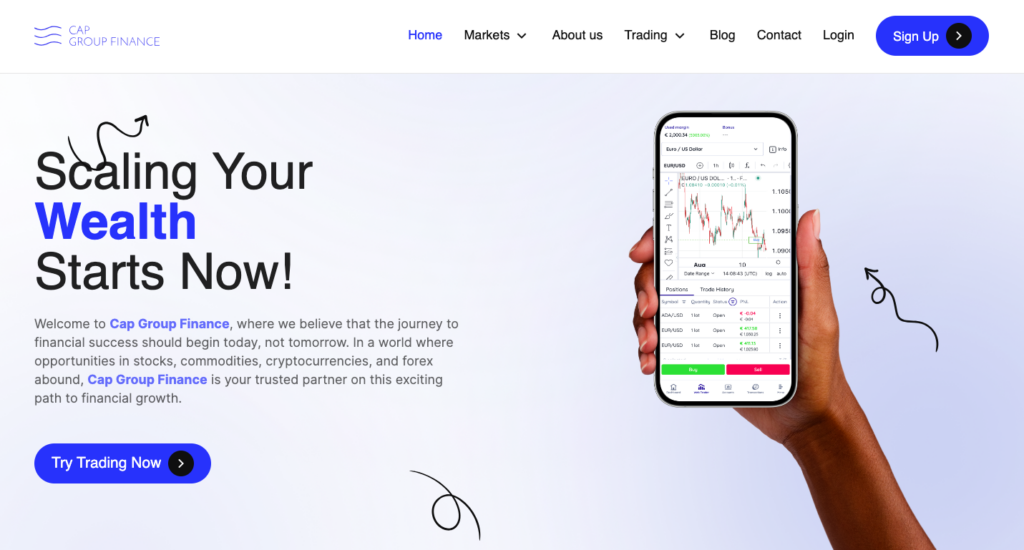 Cap Group Finance trading platform