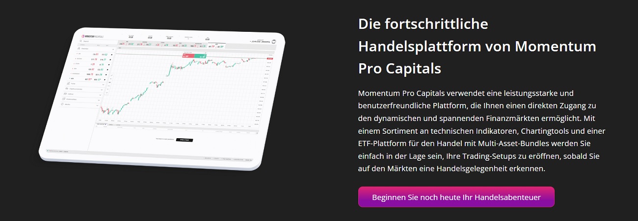 Momentum Pro Capitals Handelsplattform